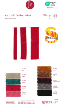 Preview: Samtband Crushed Velvet - 9 mm x 10 m